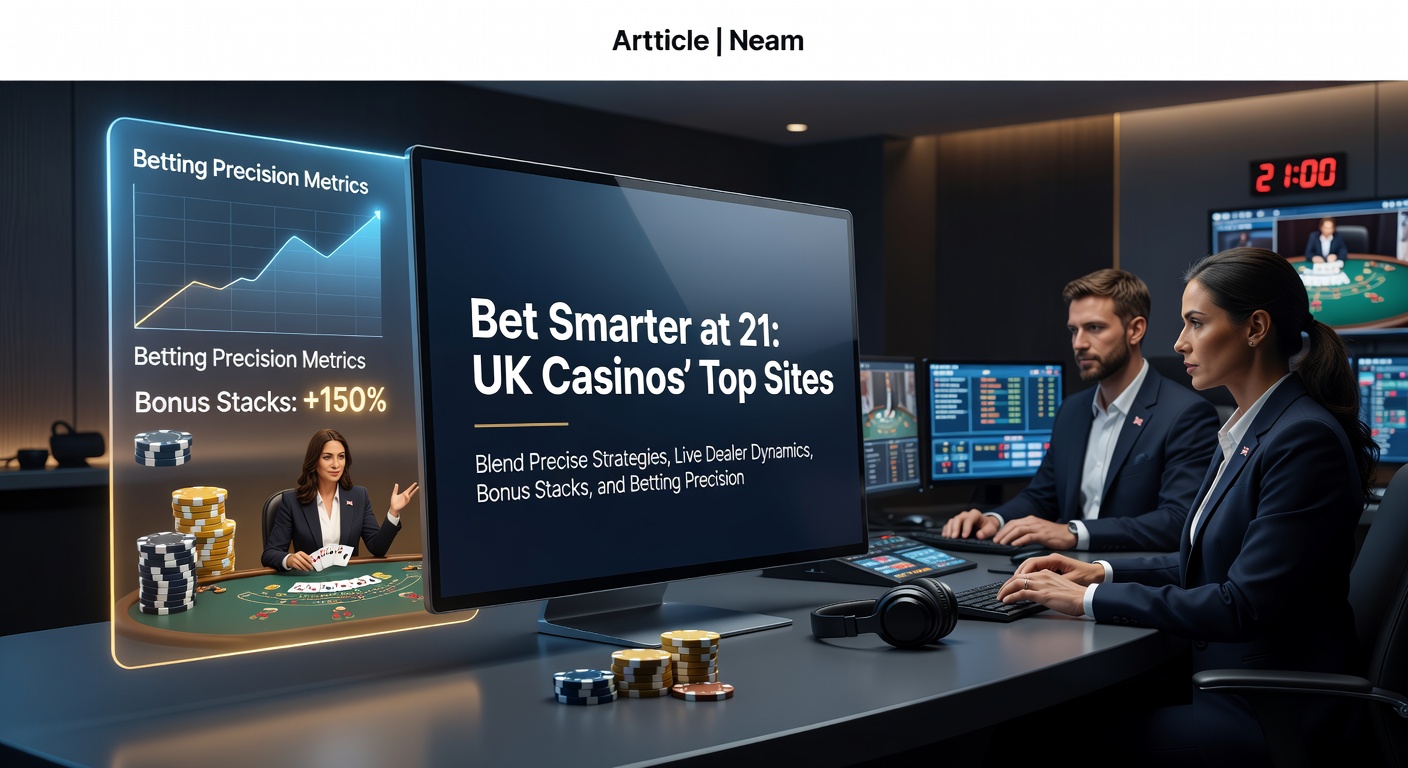 Dynamic blackjack table with cards and chips under spotlight, capturing the intensity of strategic play in UK online casinos