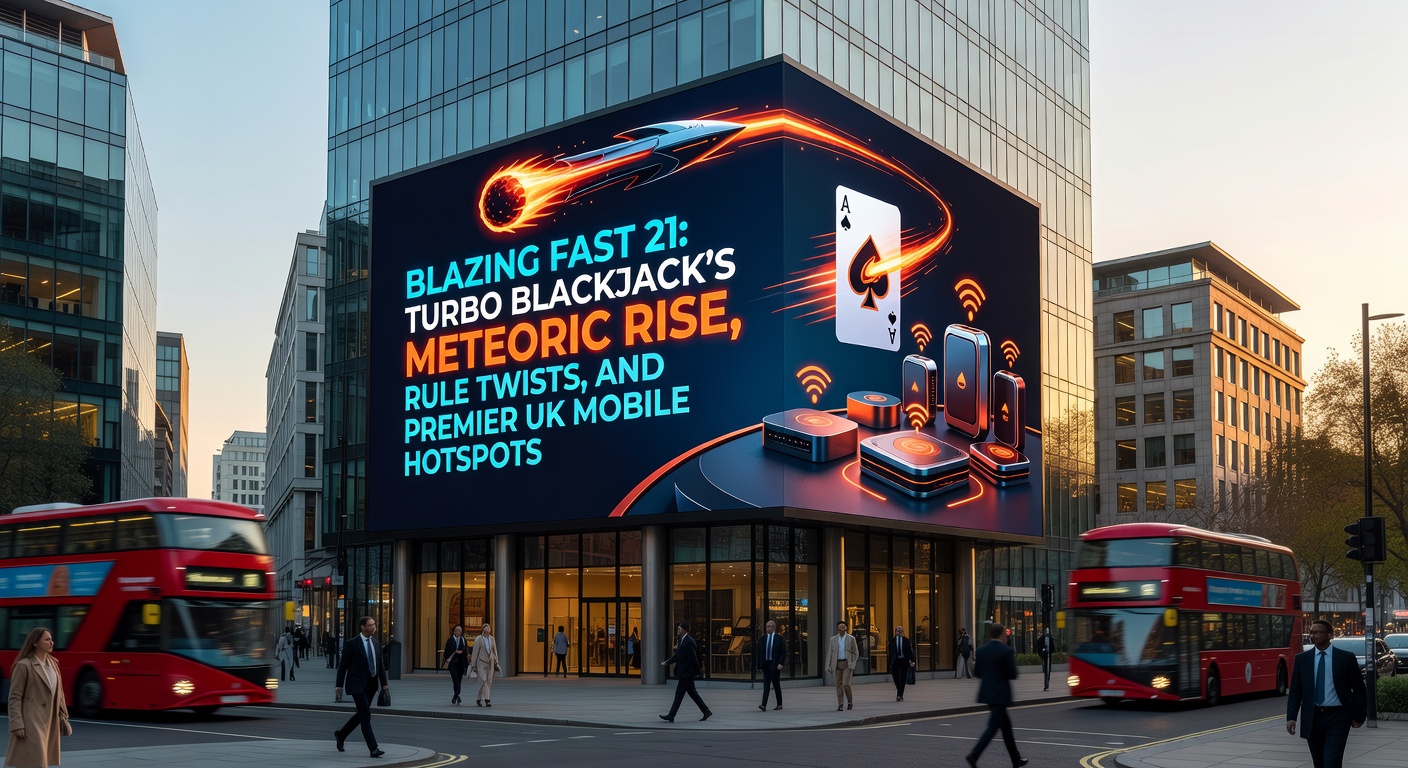 Close-up of a player's hand on a smartphone screen during a Blazing Fast 21 round, timer at 8 seconds with cards showing a promising 17 against dealer 6