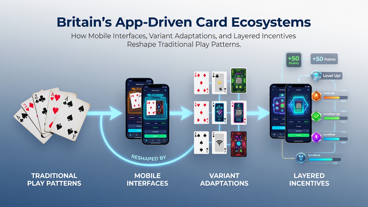 Mobile app interface showing various card game variants with incentive overlays on a smartphone screen