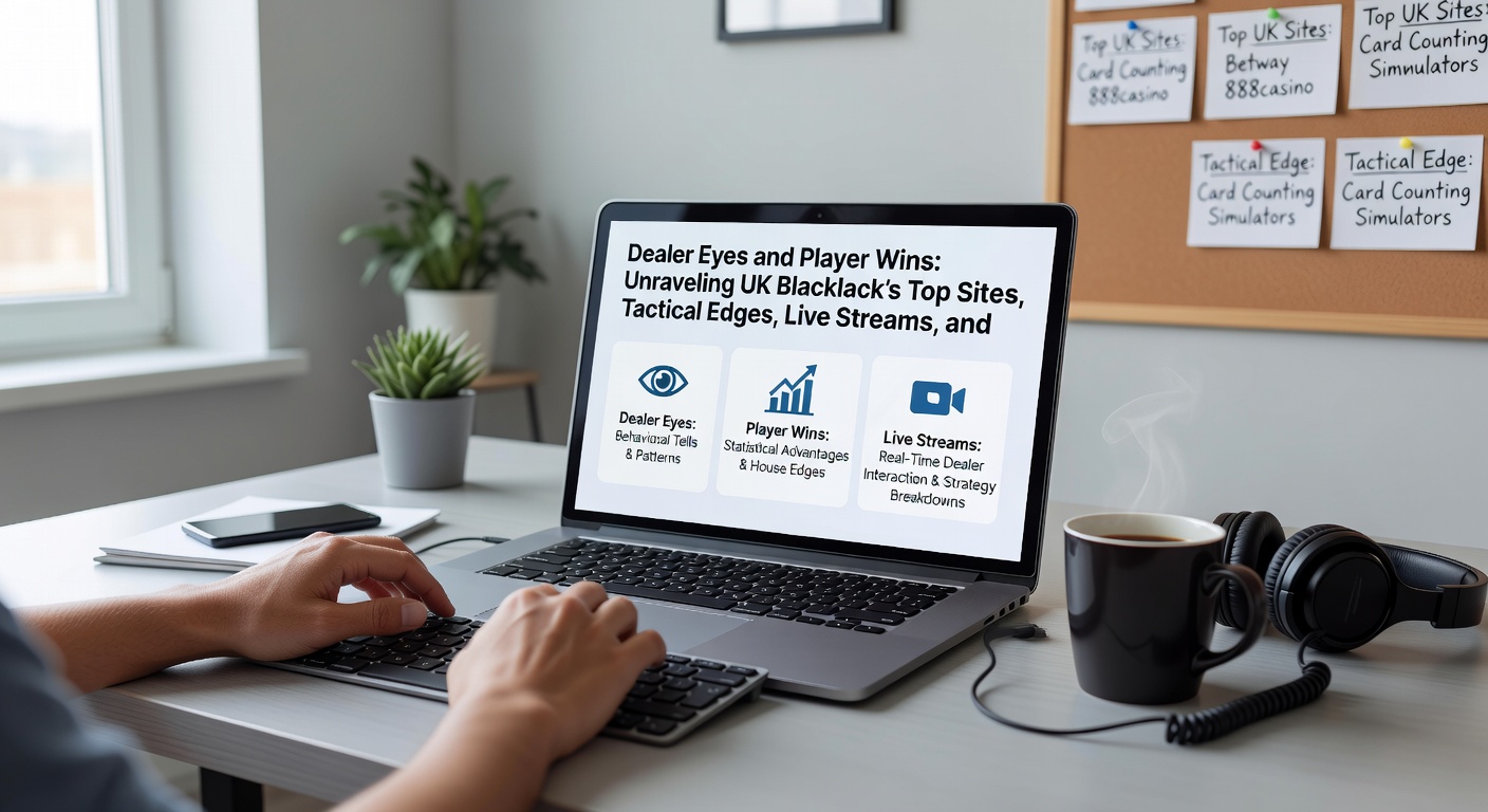 Dynamic live blackjack stream interface on a UK site, showing dealer dealing cards, player bets glowing, and chat active
