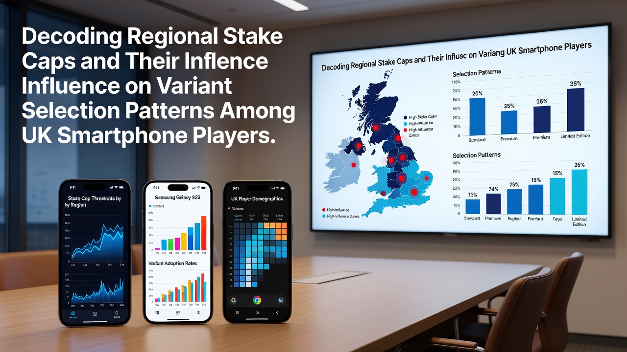 Smartphone screen showing various blackjack game variants with stake limit indicators overlaid on a UK map