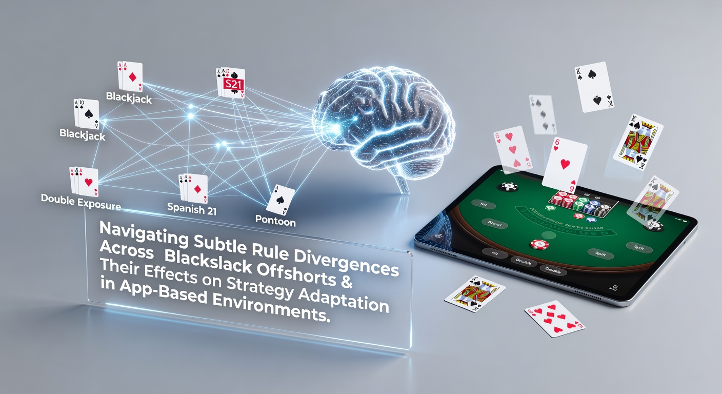 Blackjack app interface showing variant rule options on mobile screen
